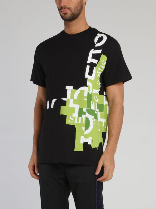 Black Mosaic Logo T-Shirt