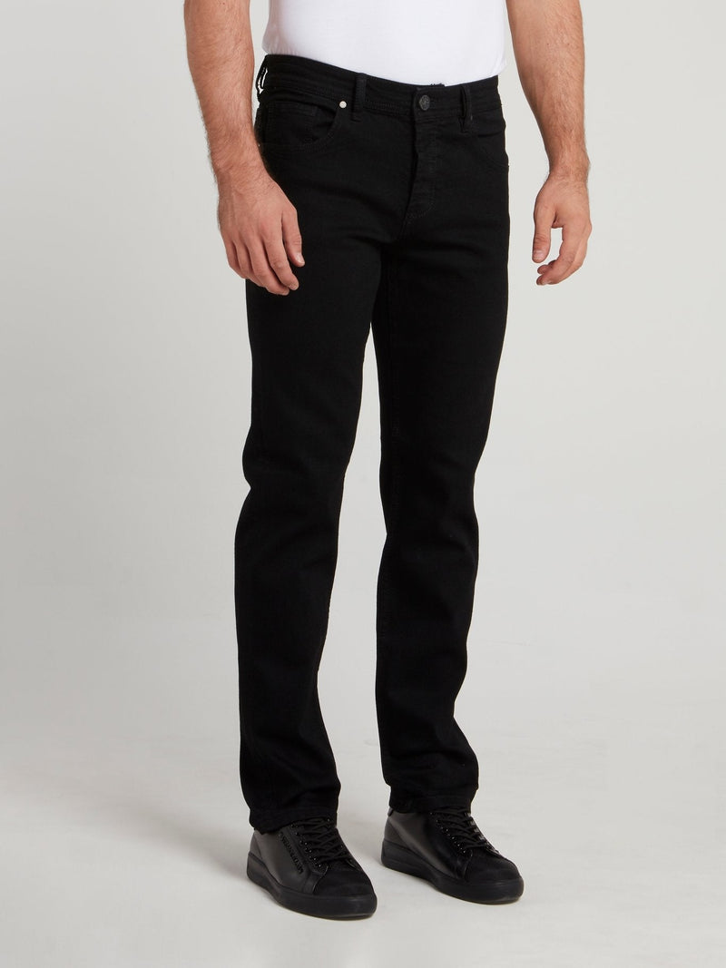 Black Straight Cut Trousers