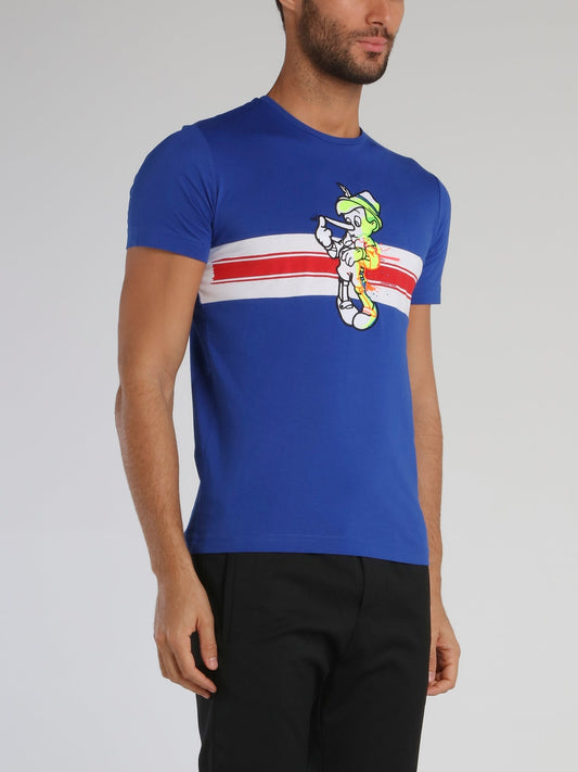 Pinocchio Blue Crewneck T-Shirt