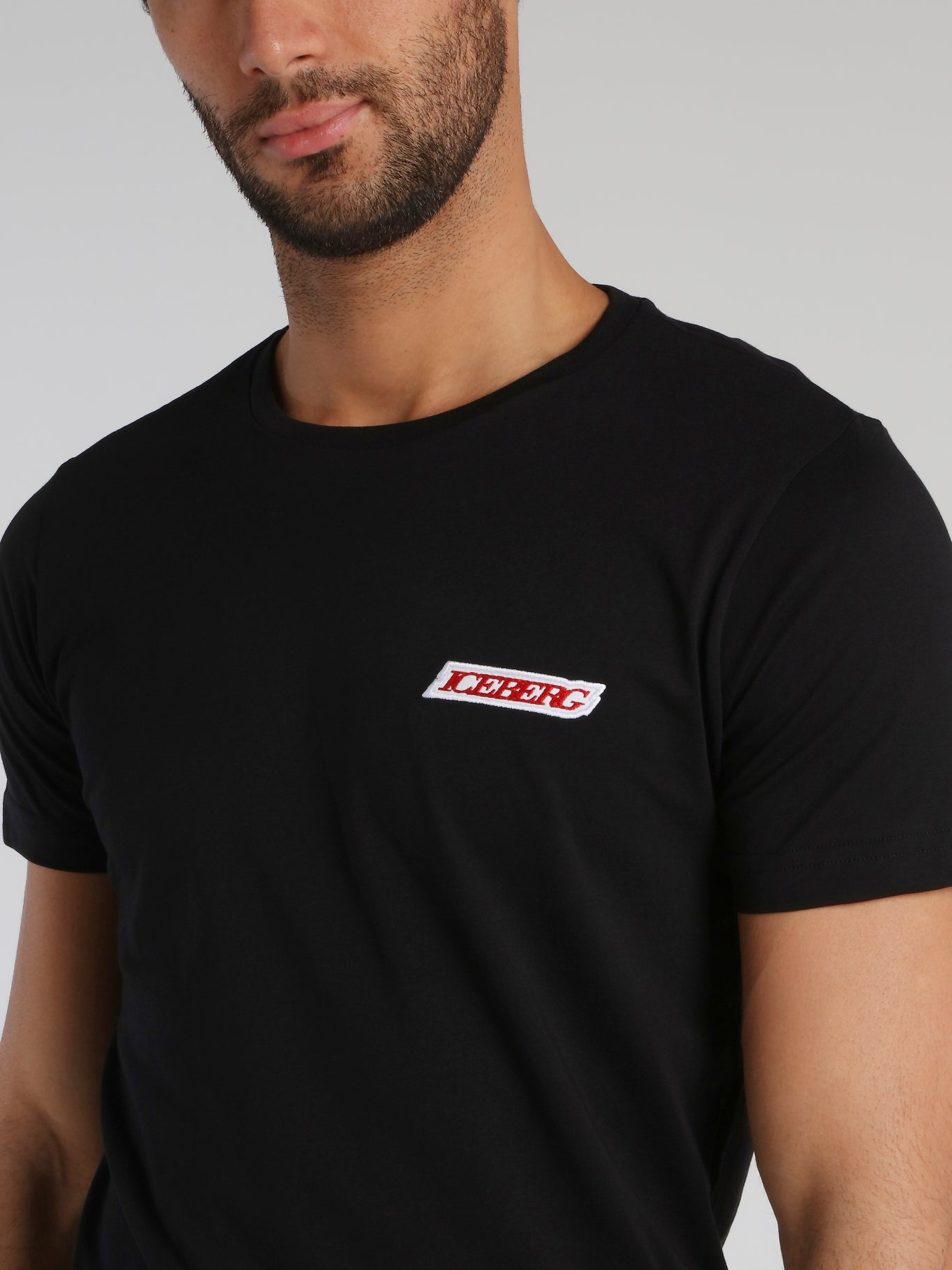 Black T-Shirt With Embroidered Logo