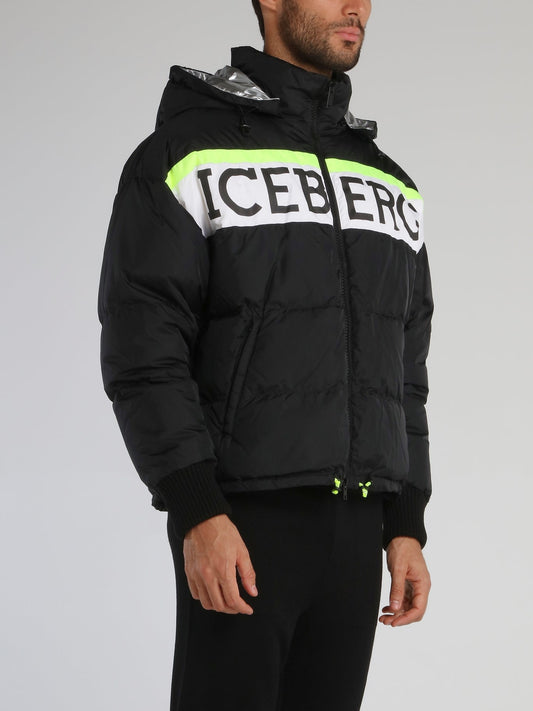 Black Logo Puffer Jacket