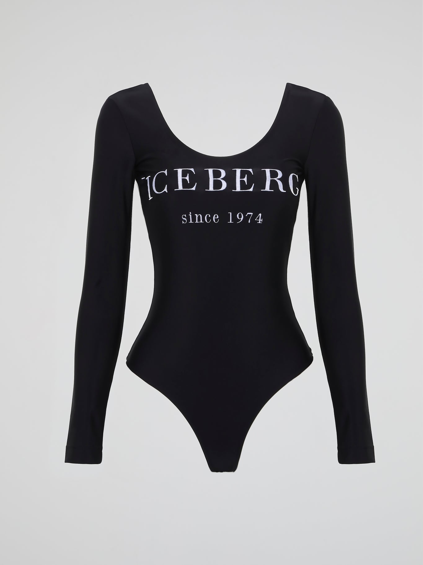 Black Long Sleeve Logo Bodysuit