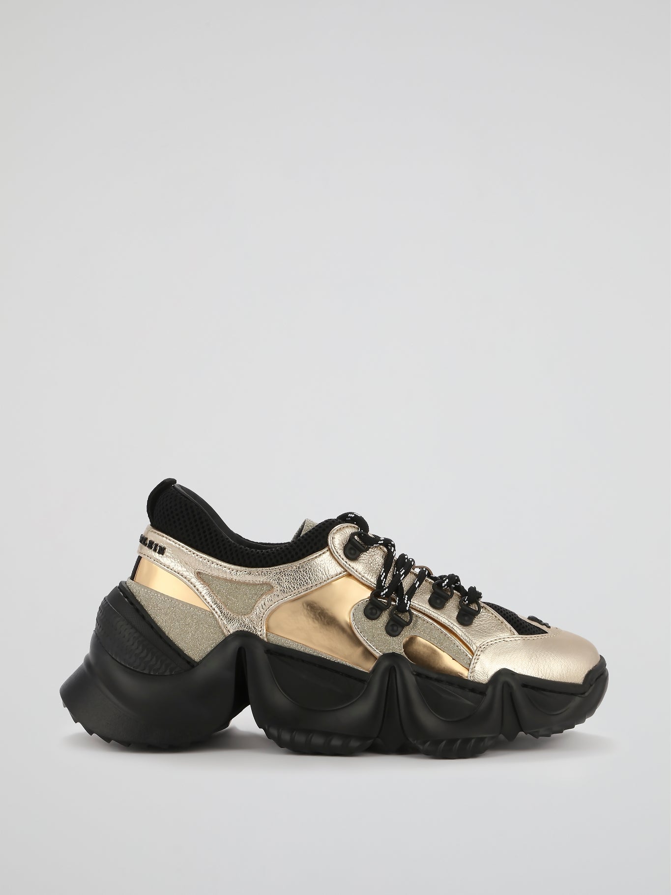 Runner Crystal Gold Chunky Sneakers