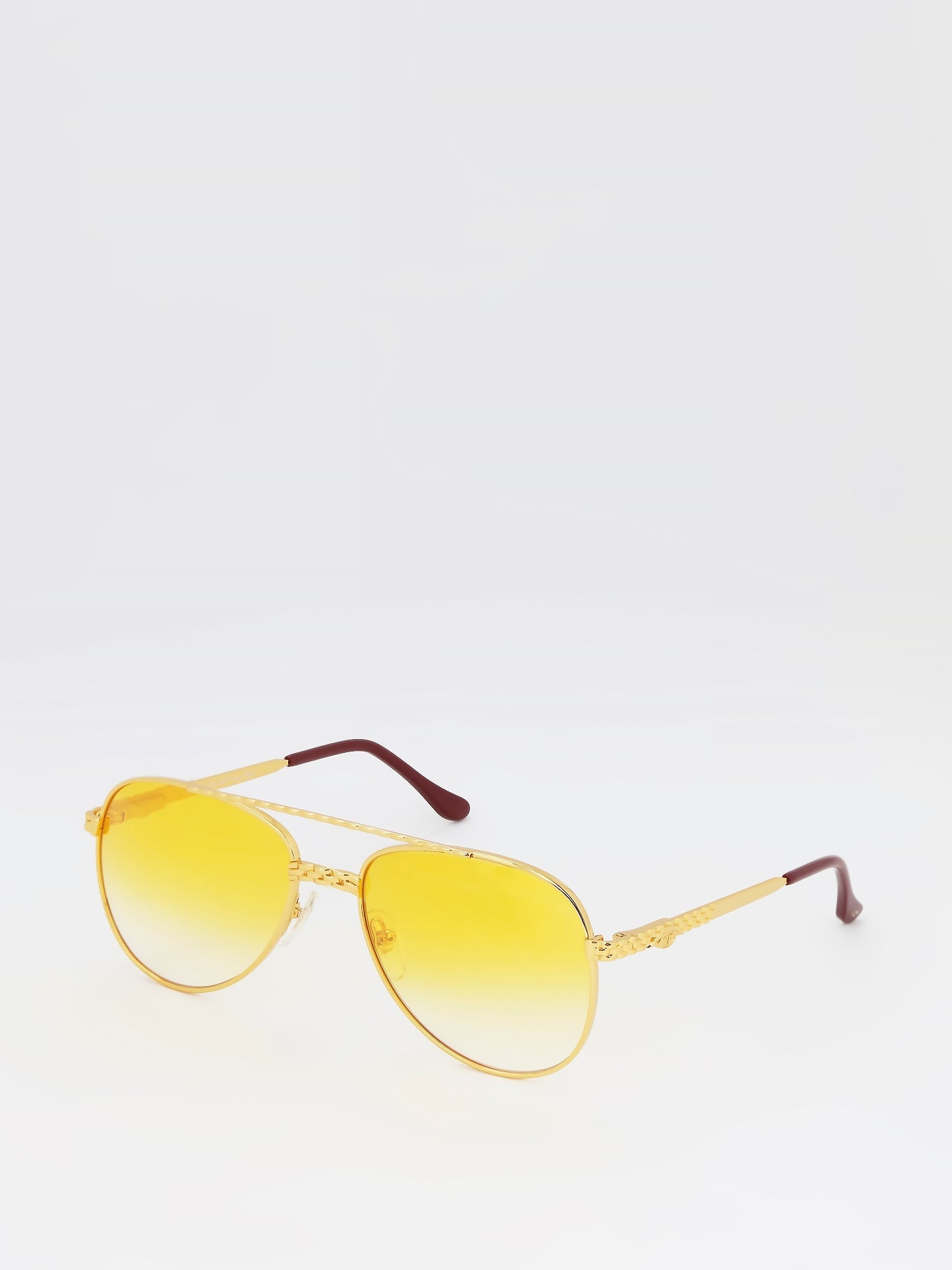 Yellow Gradient Mirror Lens Sunglasses