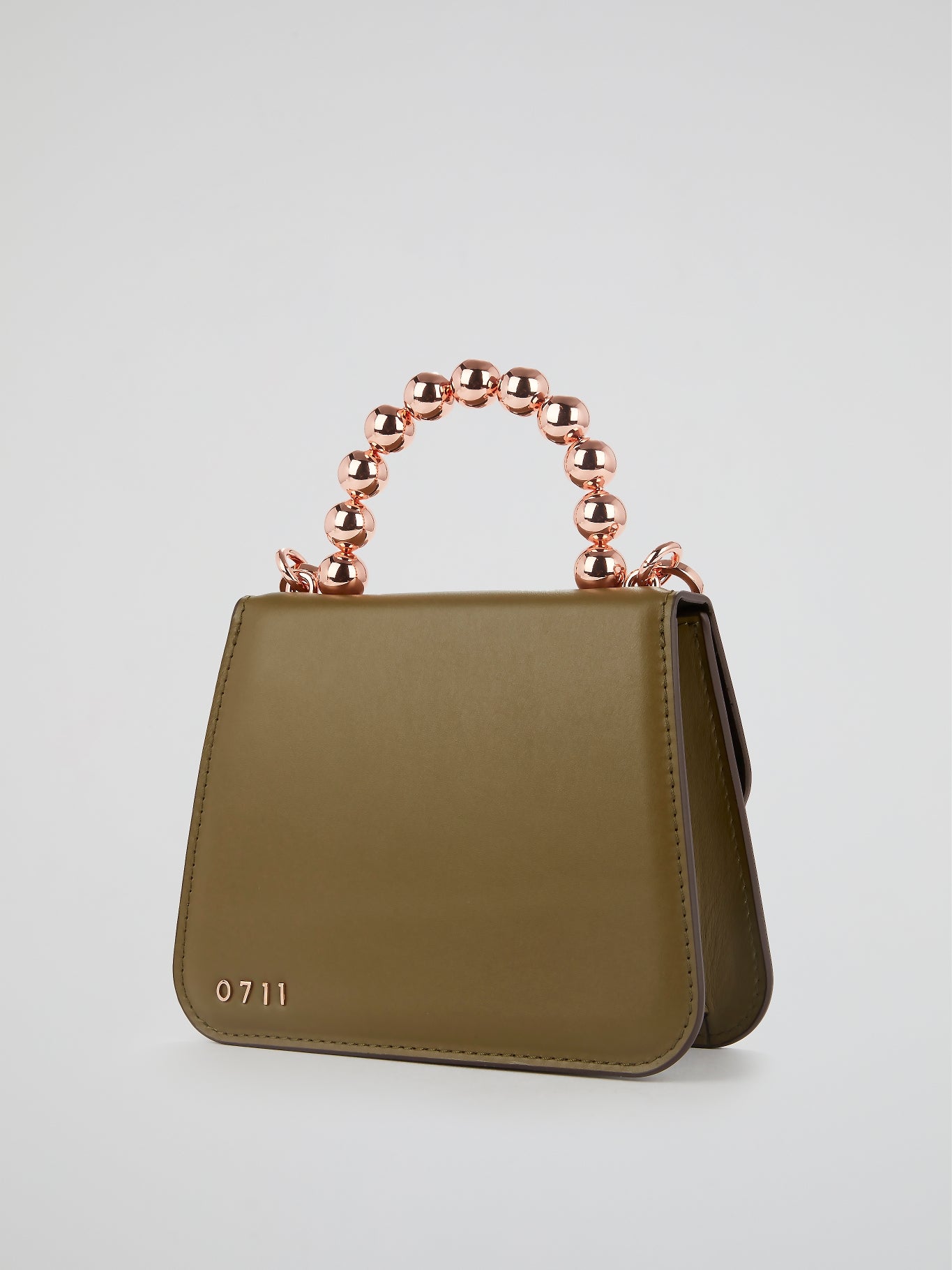 Khaki Lou Ball Handle Flap Purse