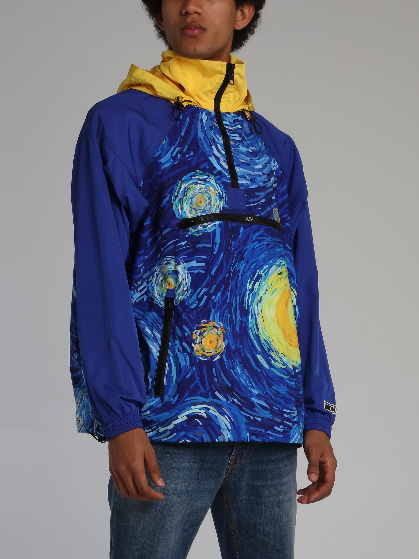 Swirling Sky Hooded Windbreaker