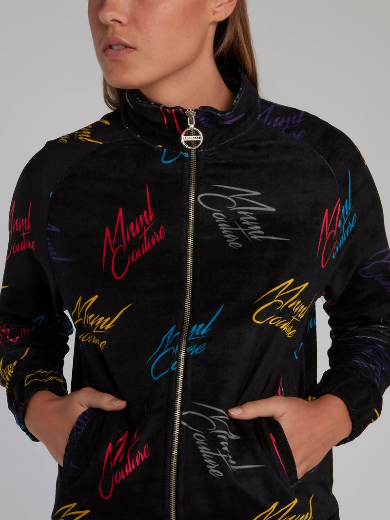 Black Signature All Over Sweatshirt