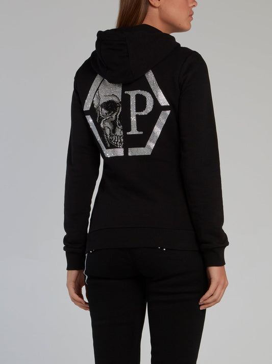 Black Rear Studded Monogram Sweatshirt