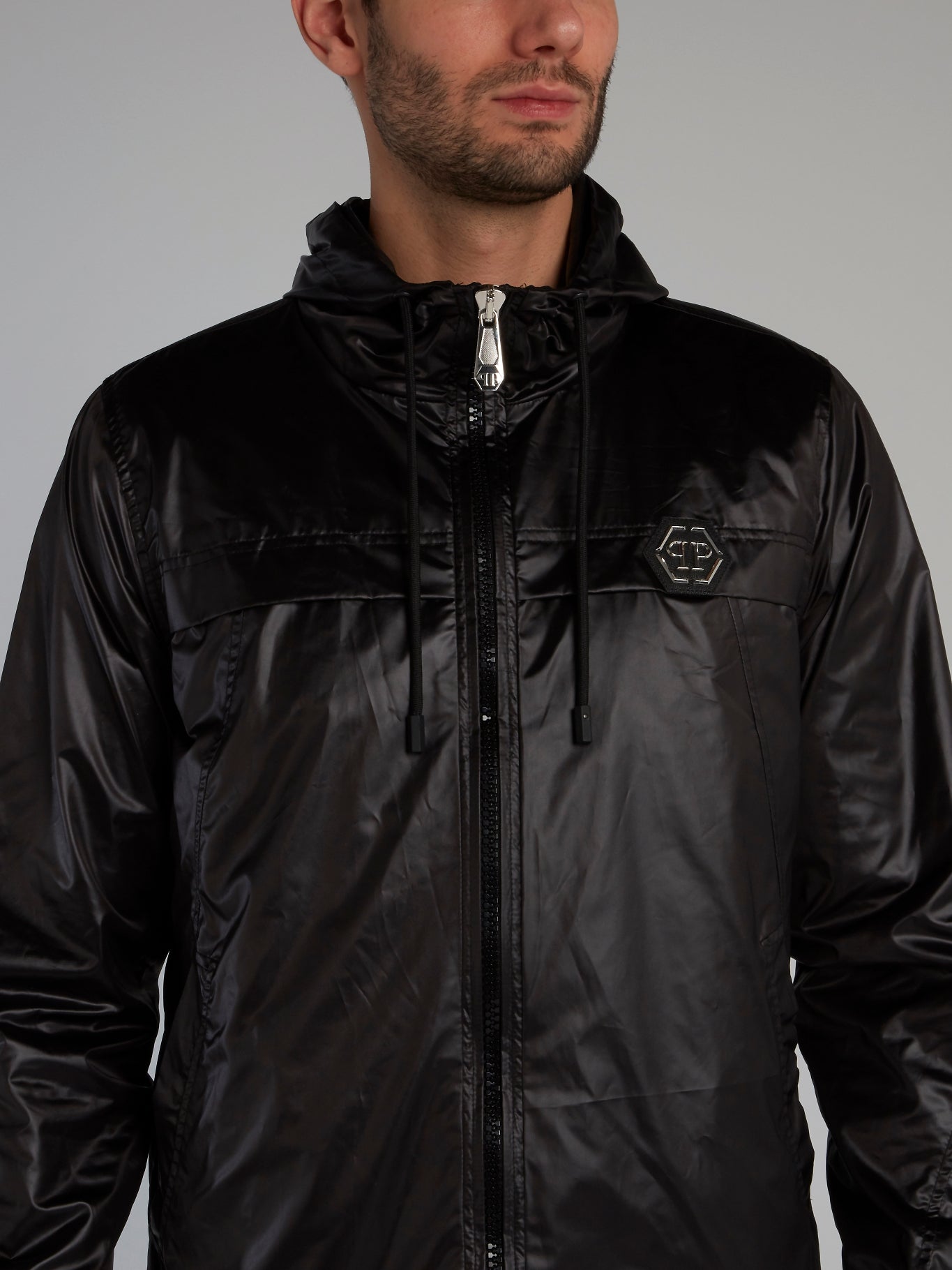 Plein Star Black Nylon Jacket