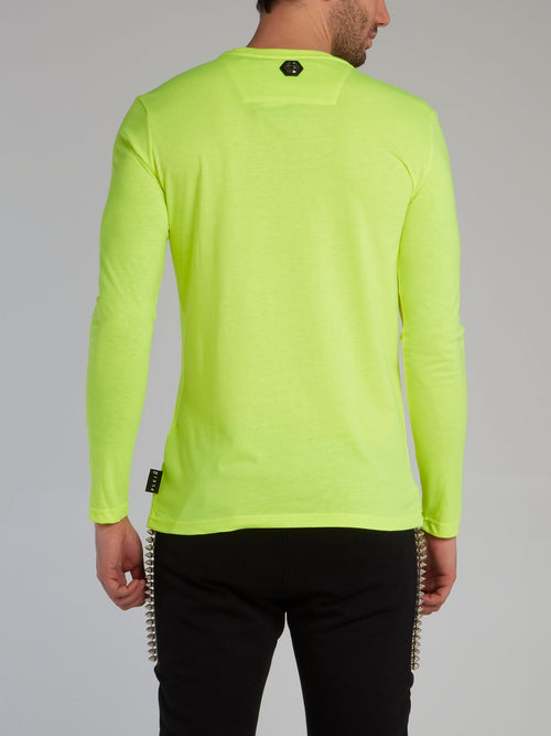 Neon Yellow Long Sleeve Logo T-Shirt