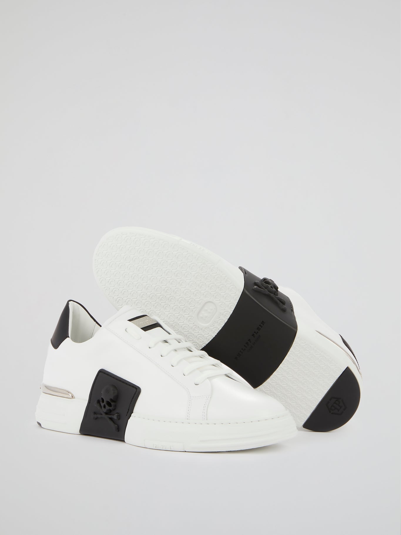 White Phantom Kicks Leather Sneakers