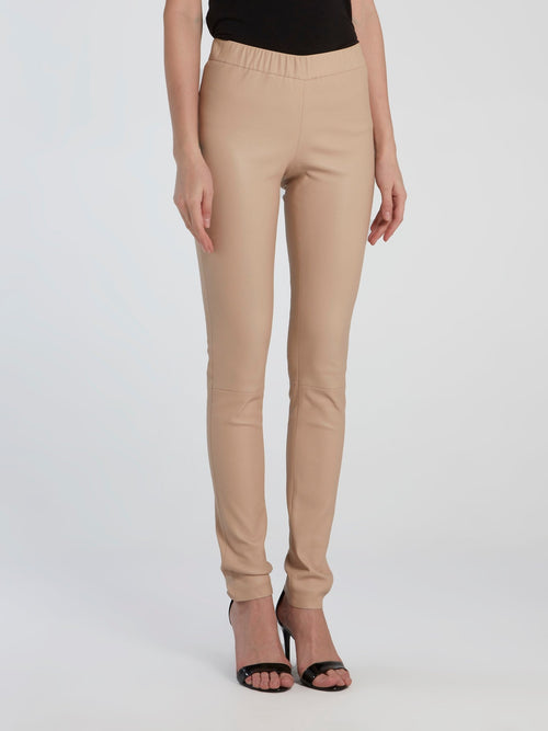 Beige Stretch Leggings