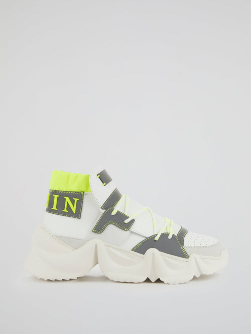 White Runner Monster 0.2 High Top Sneakers