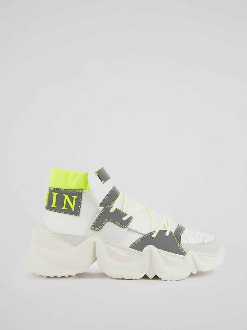 White Runner Monster 0.2 High Top Sneakers