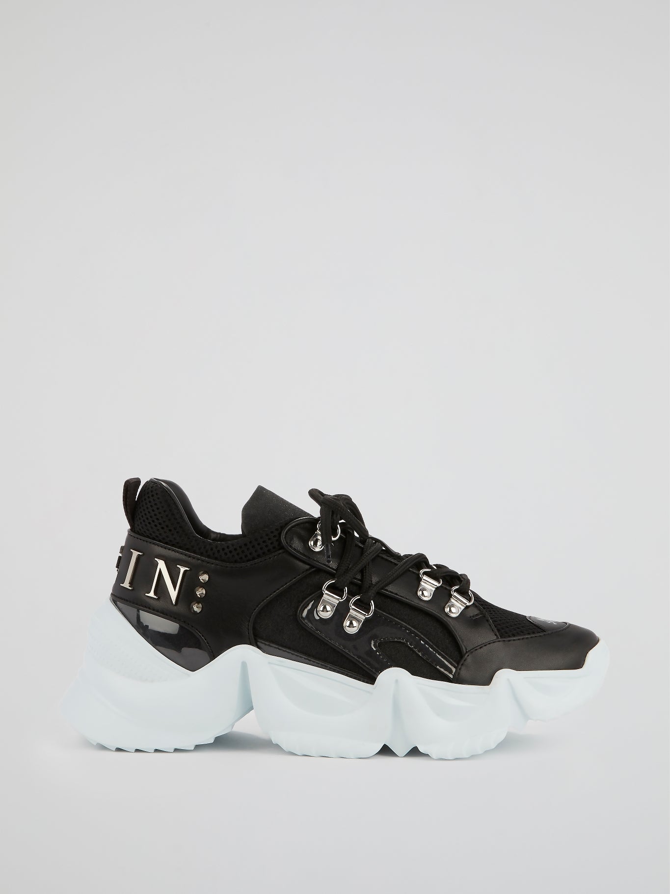 Black Runner Statement Platform Sneakers