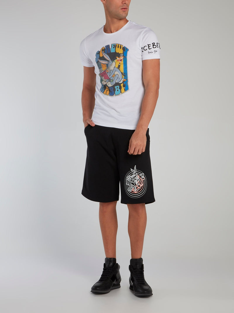 Looney Tunes Black Contrast Shorts