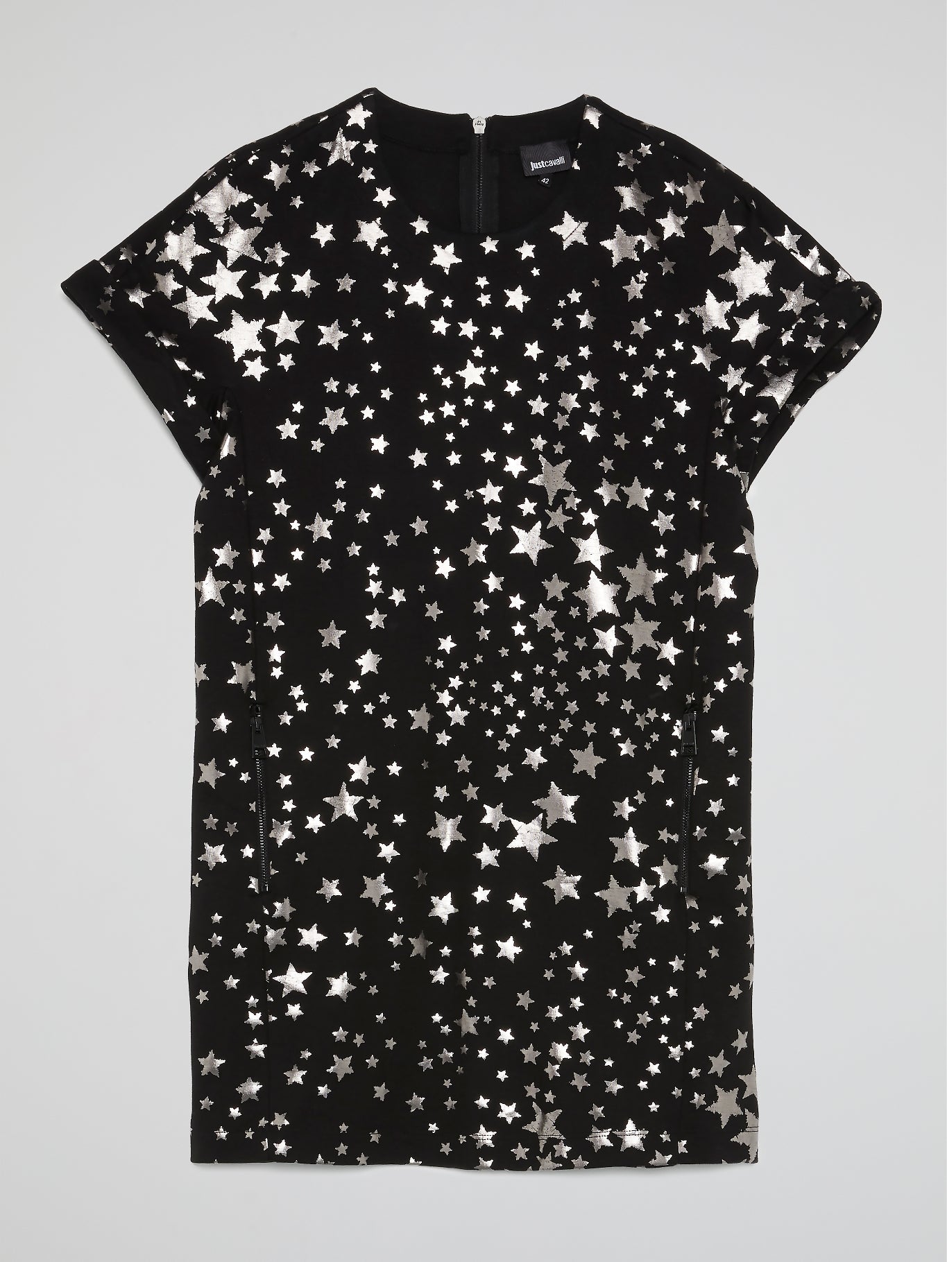 Black Star Print T-Shirt Dress