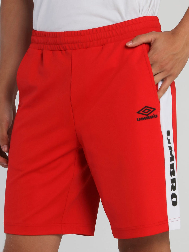 Red Logo Tape Waistband Shorts