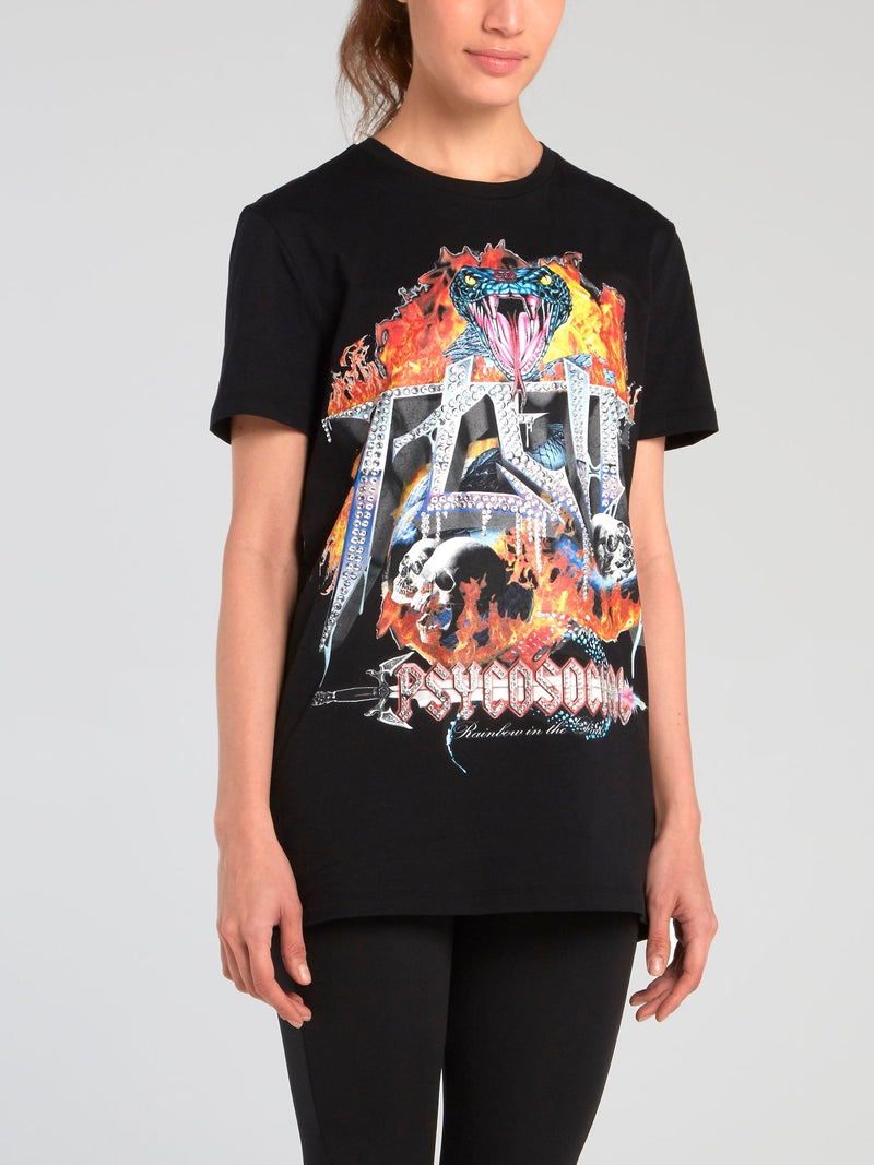 Psychosocial Black Graphic T-Shirt