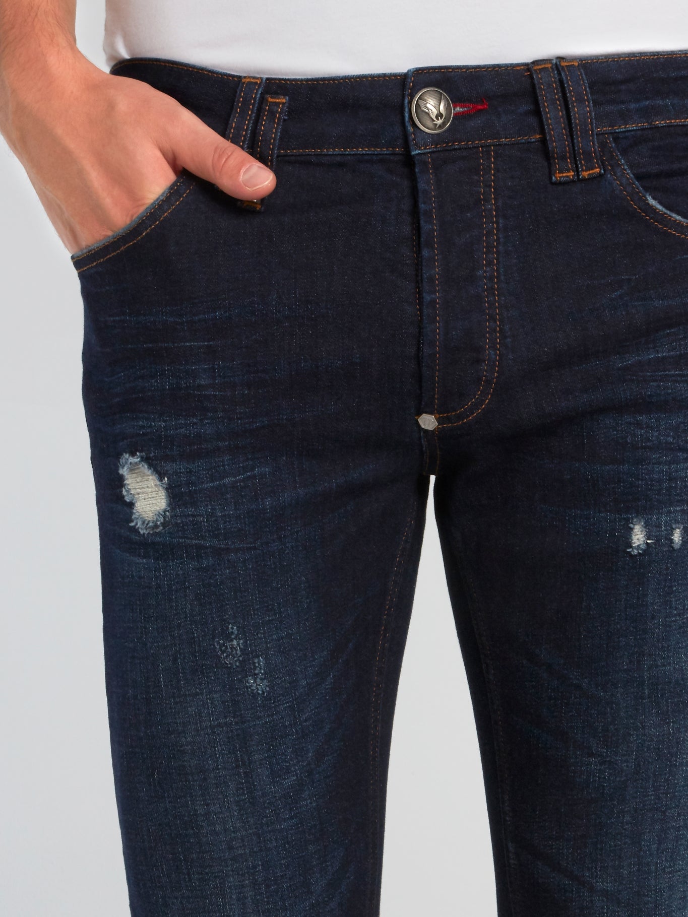 Distressed Slim Fit Jeans