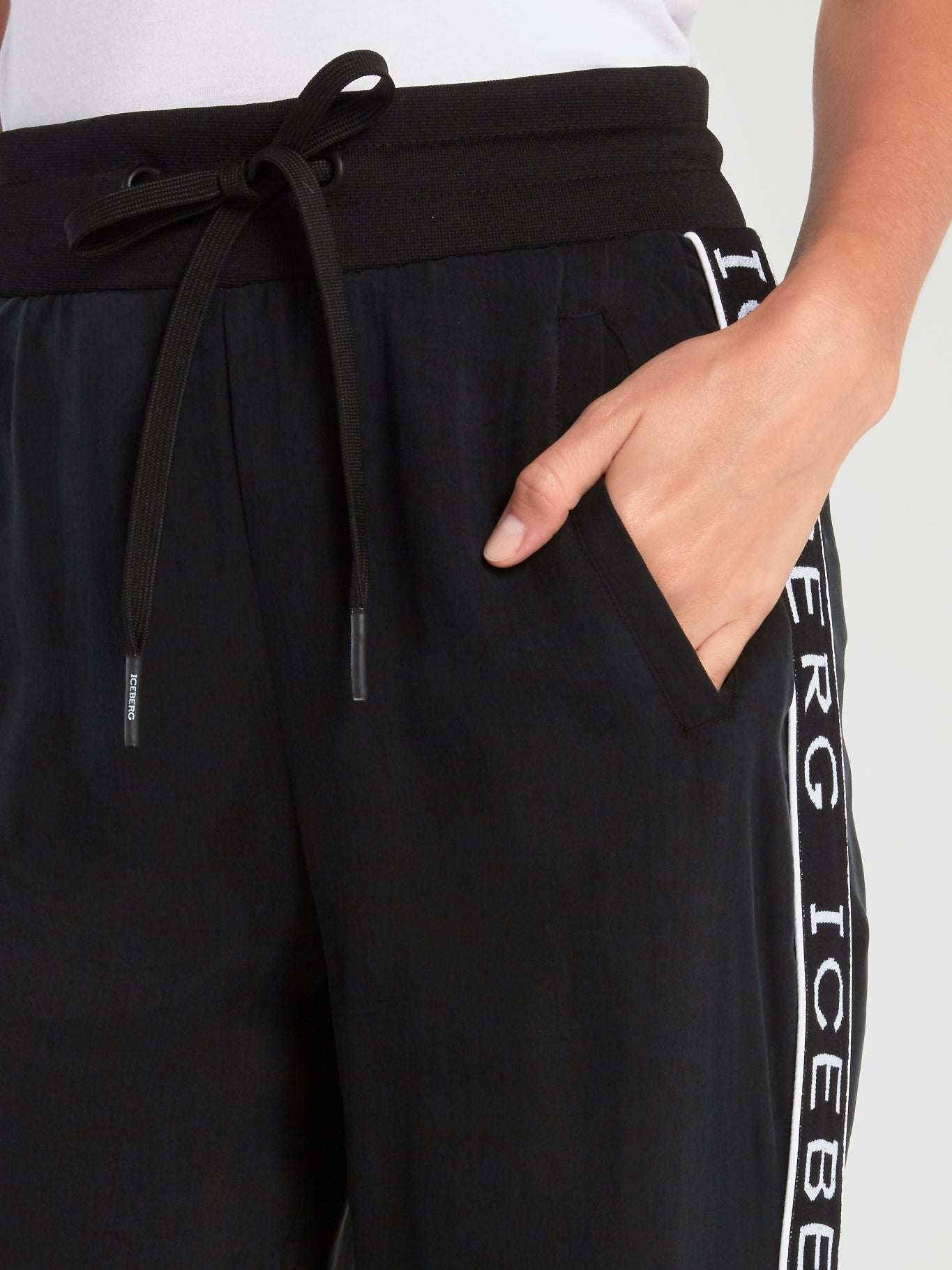 Black Logo Tape Active Pants