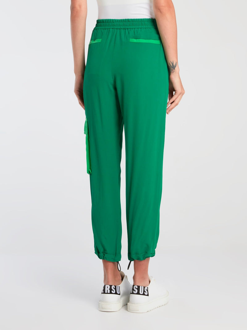 Green Drawstring Cargo Pants