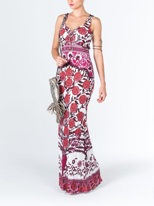 Floral Printed Empire Sheath Dress