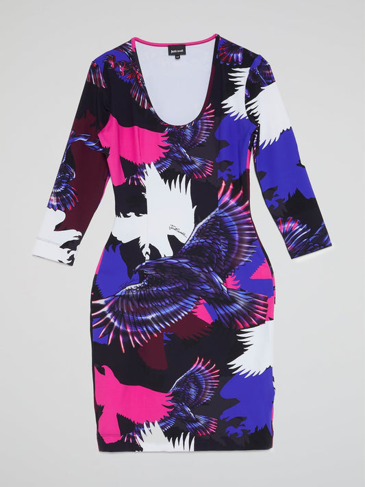 Eagle Print Bodycon Dress