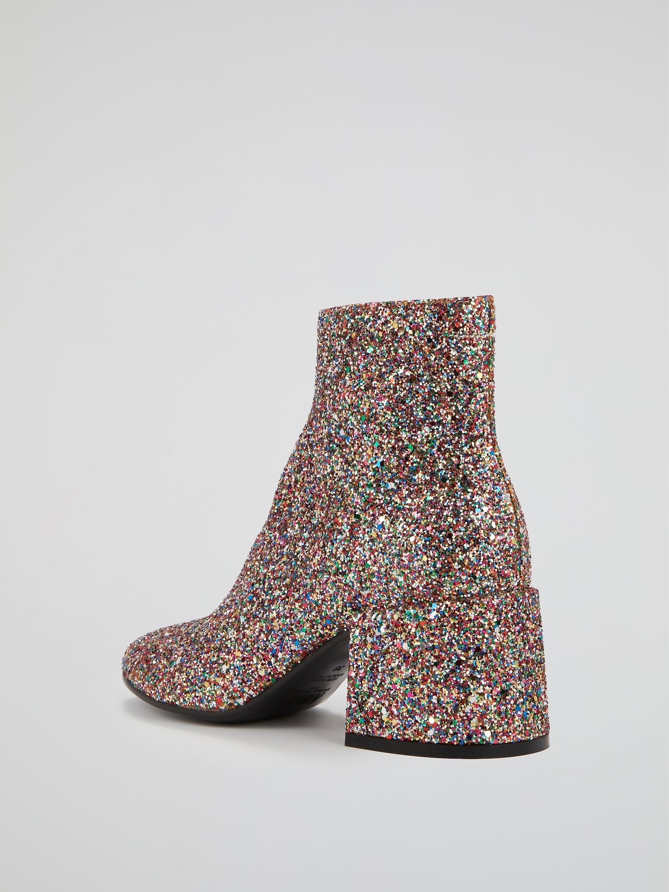 Glittered Block Heel Boots