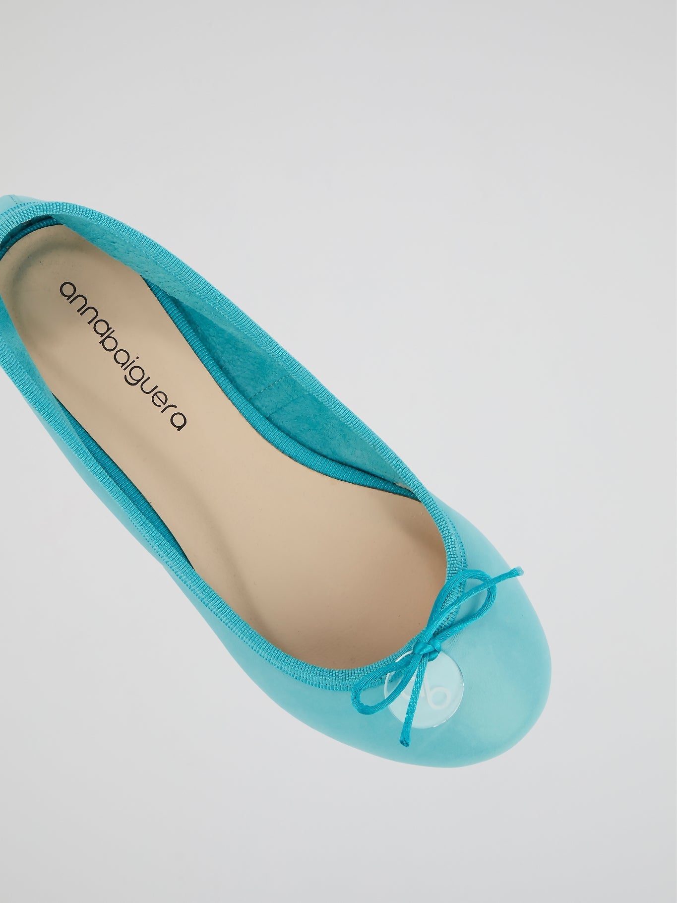 Blue Leather Ballerina Shoes