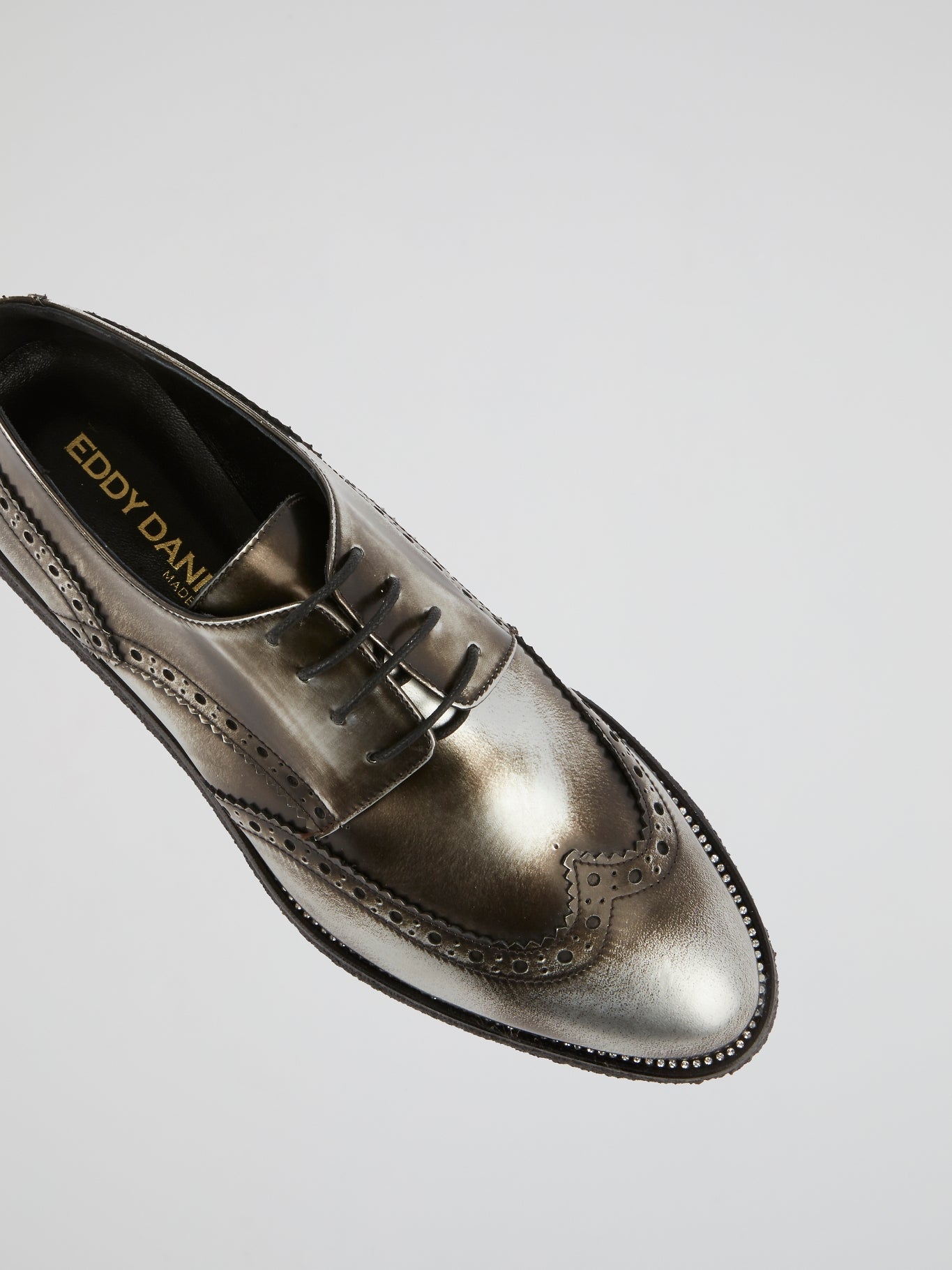 Silver Rustic Leather Brogues