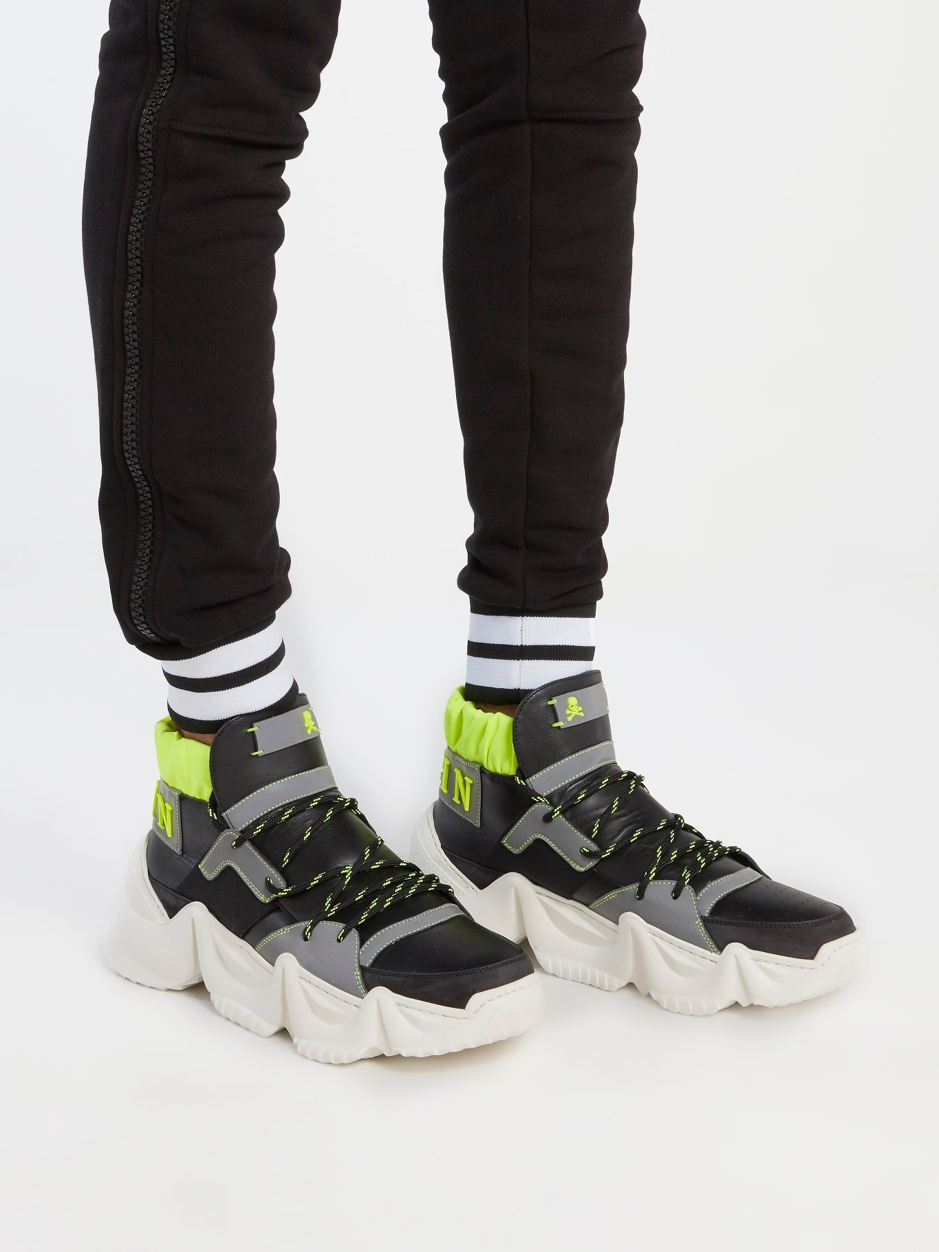 Runner Monster Black Chunky Sole Sneakers