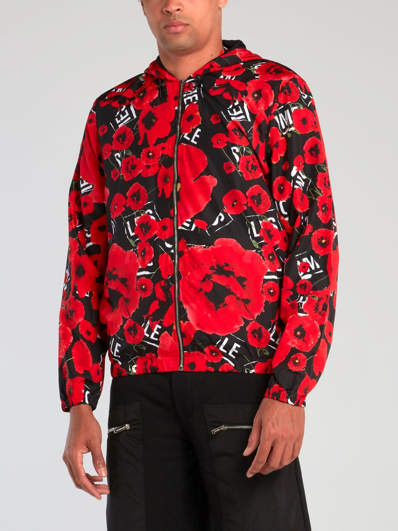 All Over Poppies Hooded Jacket