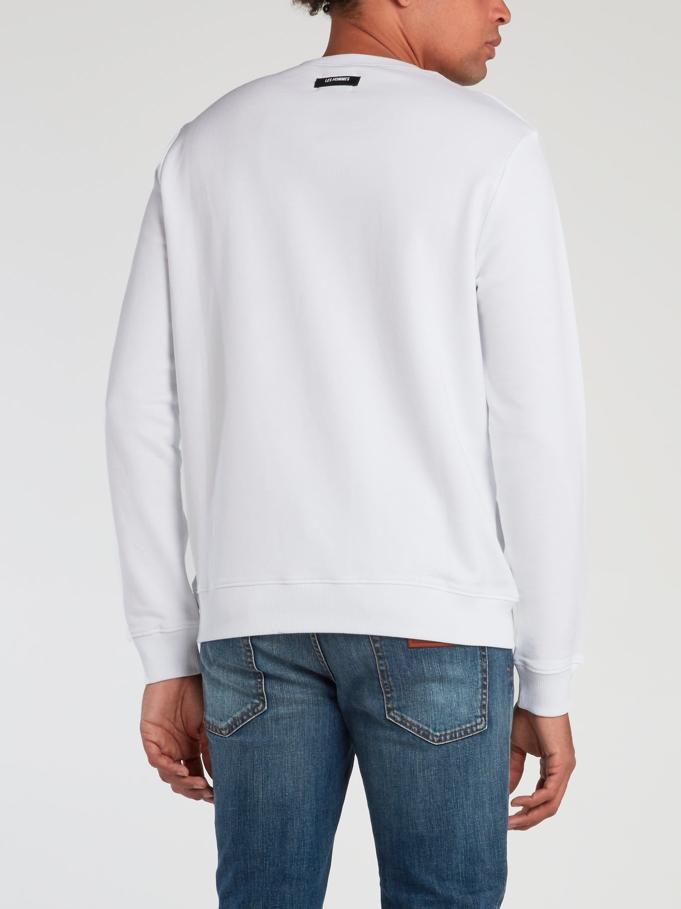 White Explicit Collage Print Sweatshirt