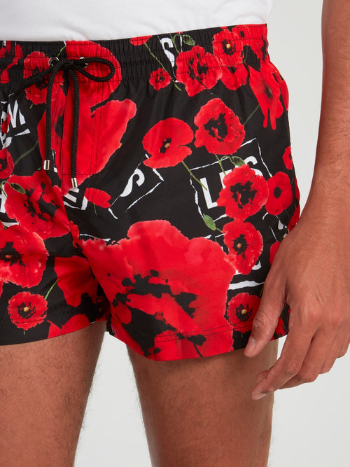 All Over Poppies Swim Shorts