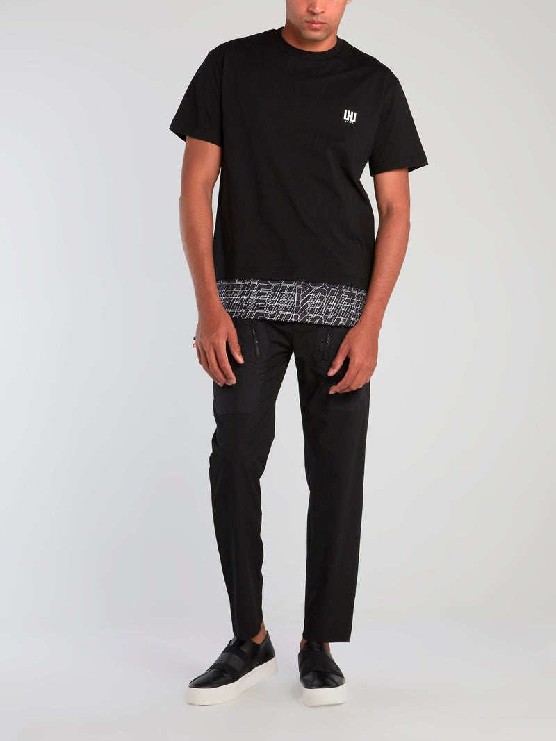 Black Logo Hem T-Shirt