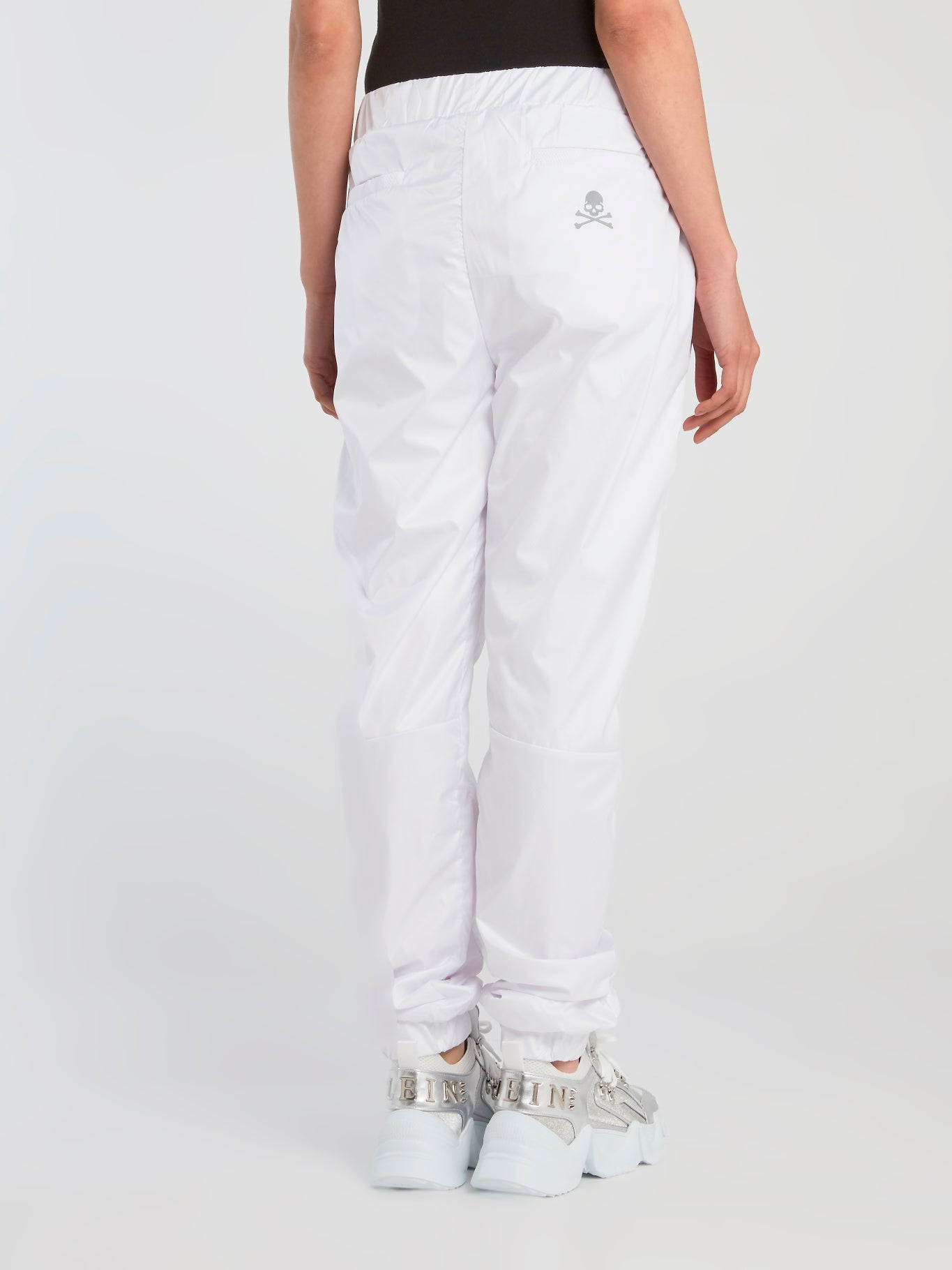 White Nylon Track Trousers