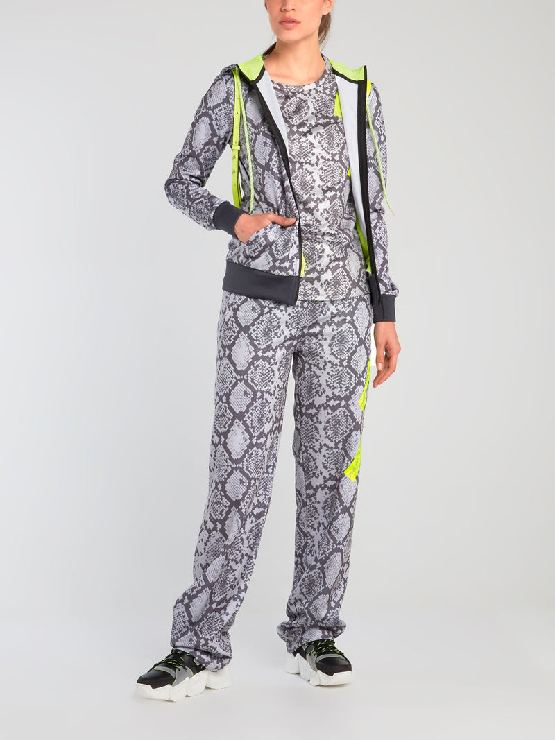 Python Print Logo Tape Trousers