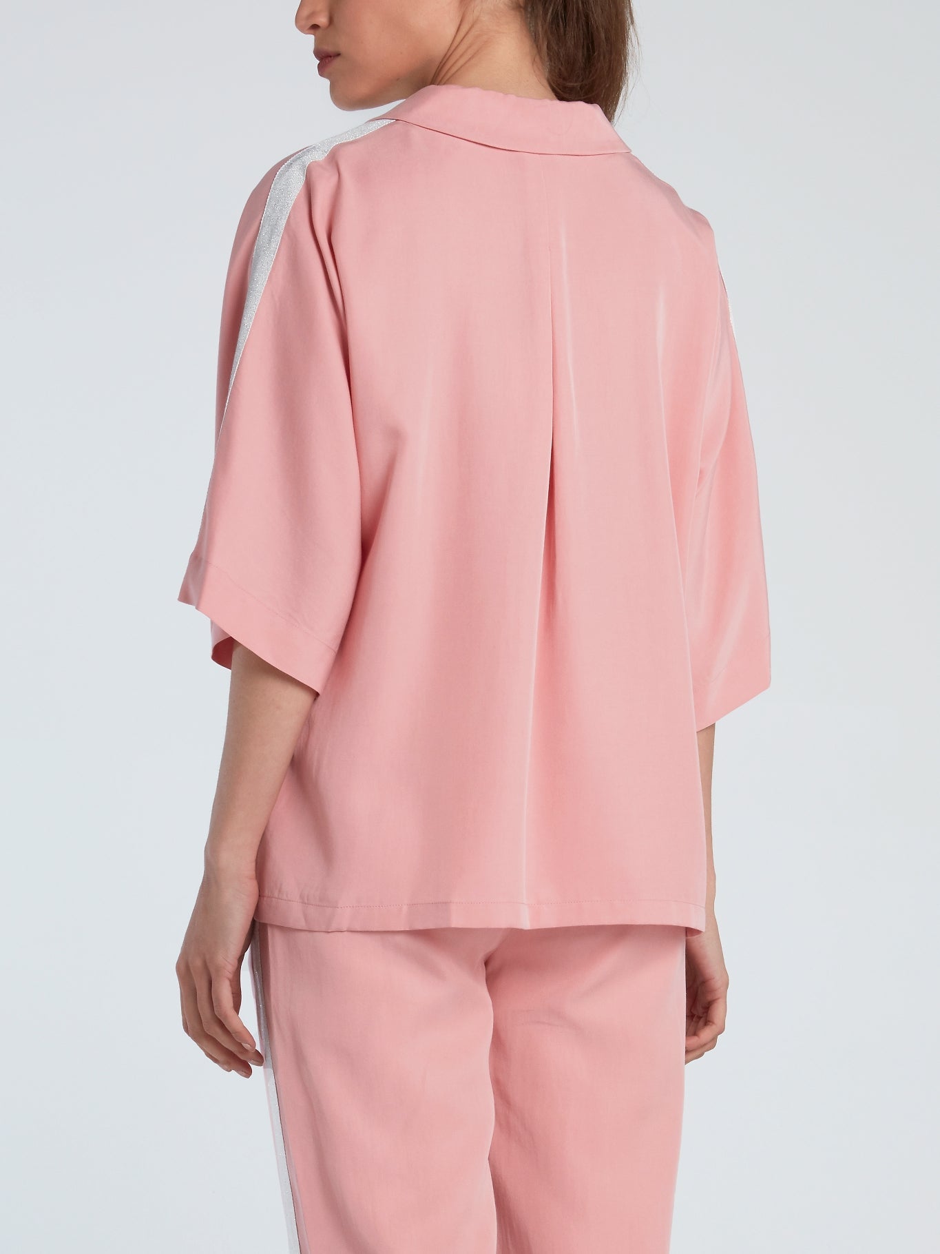 Pink Oversized Tencel Blouse