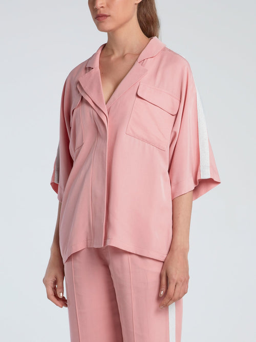 Pink Oversized Tencel Blouse