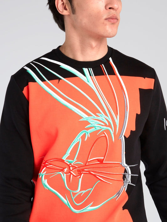 Bugs Bunny Black Crewneck Sweatshirt