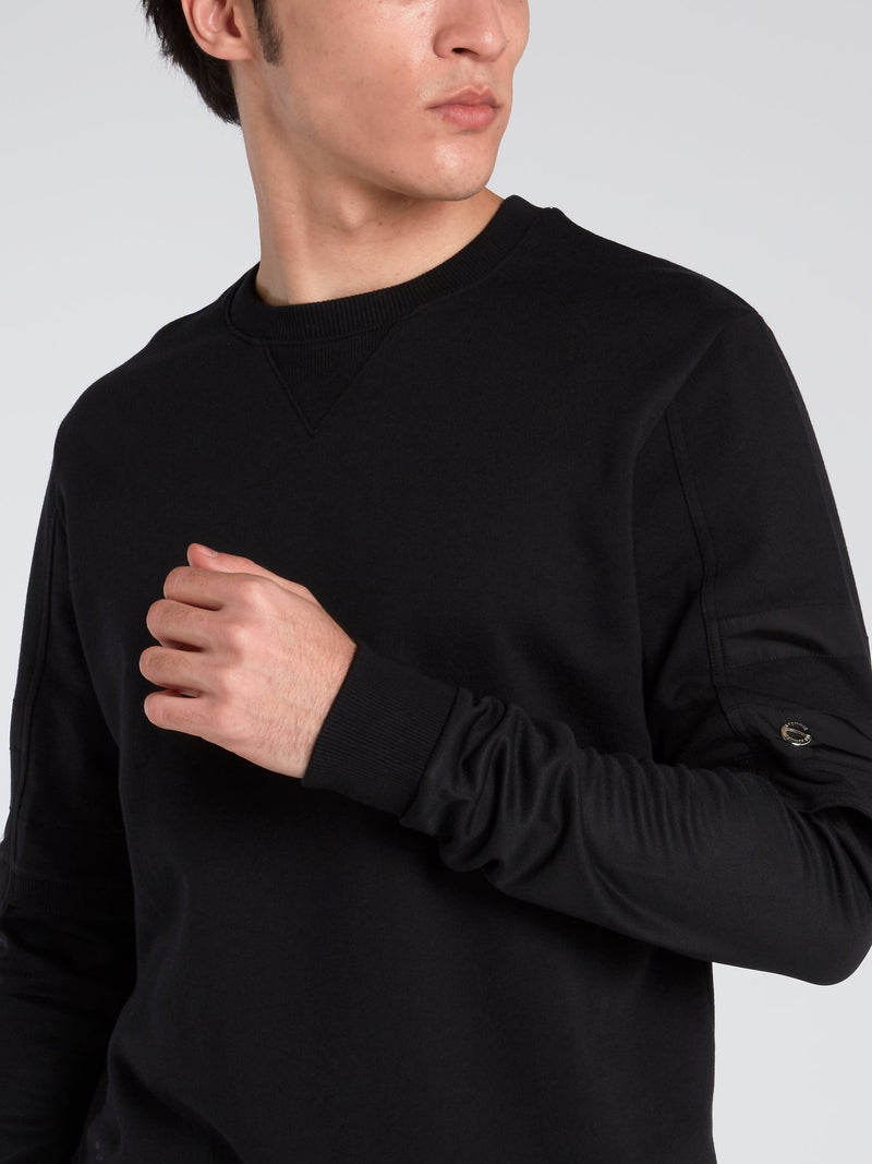 Black Reconstructed Sweatshirt