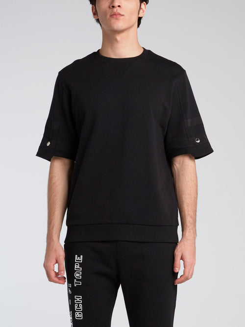 Black Reconstructed Sweatshirt