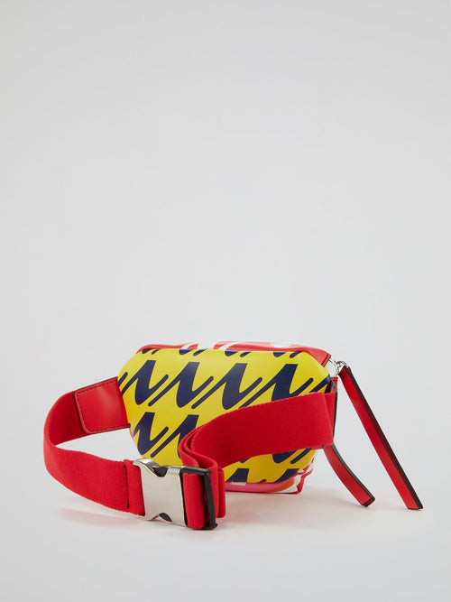 Logo Print Leather Fanny Pack