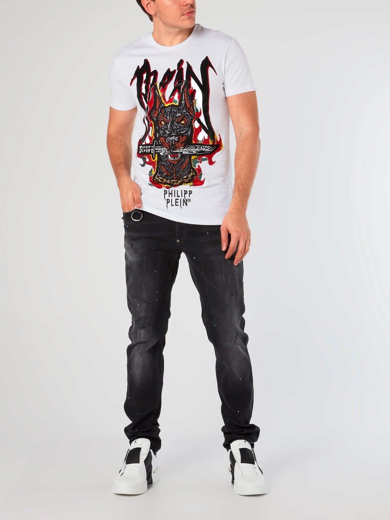 SS Graffiti White Printed T-Shirt