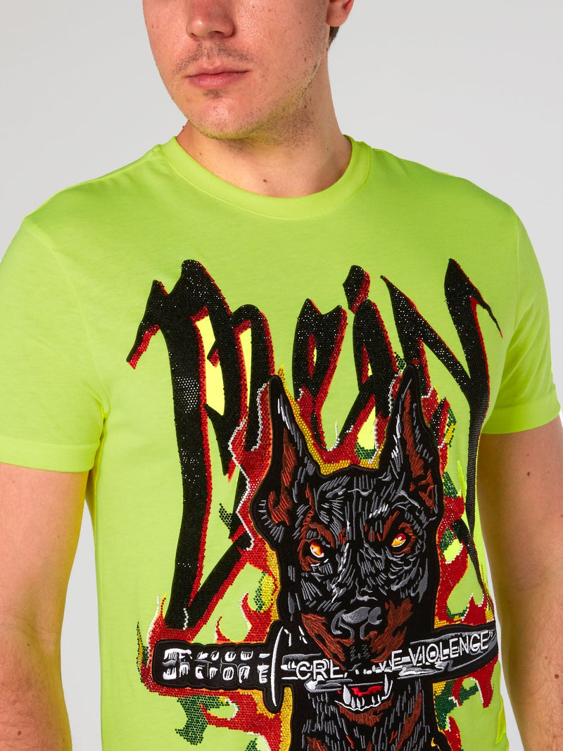 SS Graffiti Neon Printed T-Shirt