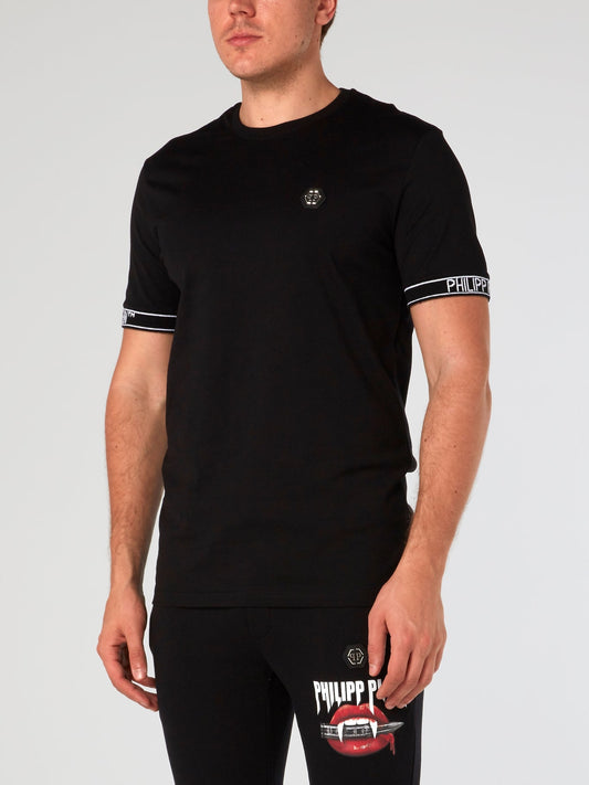 Logo Trim Round Neck T-Shirt