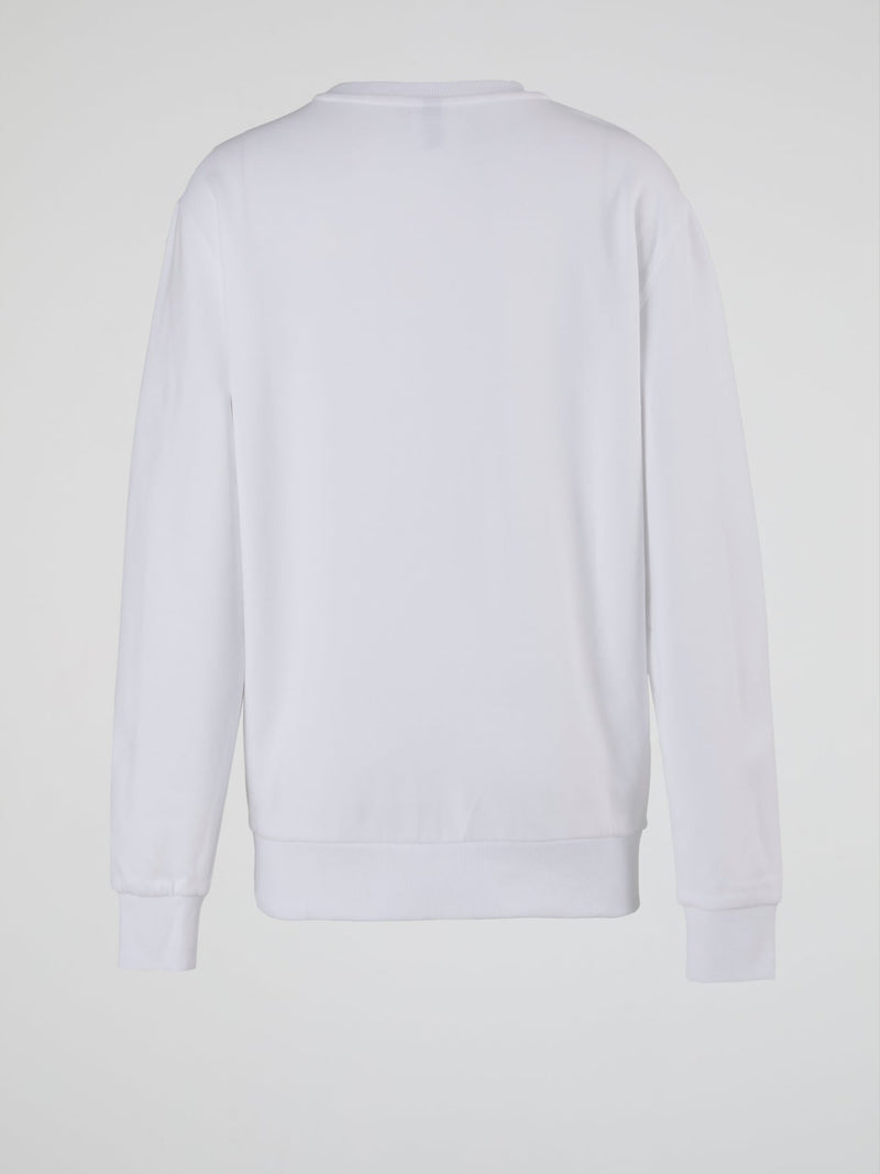 Ashburton White Crewneck Sweatshirt