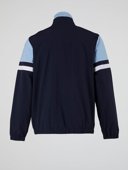 Oscuro Navy Zip Up Track Top