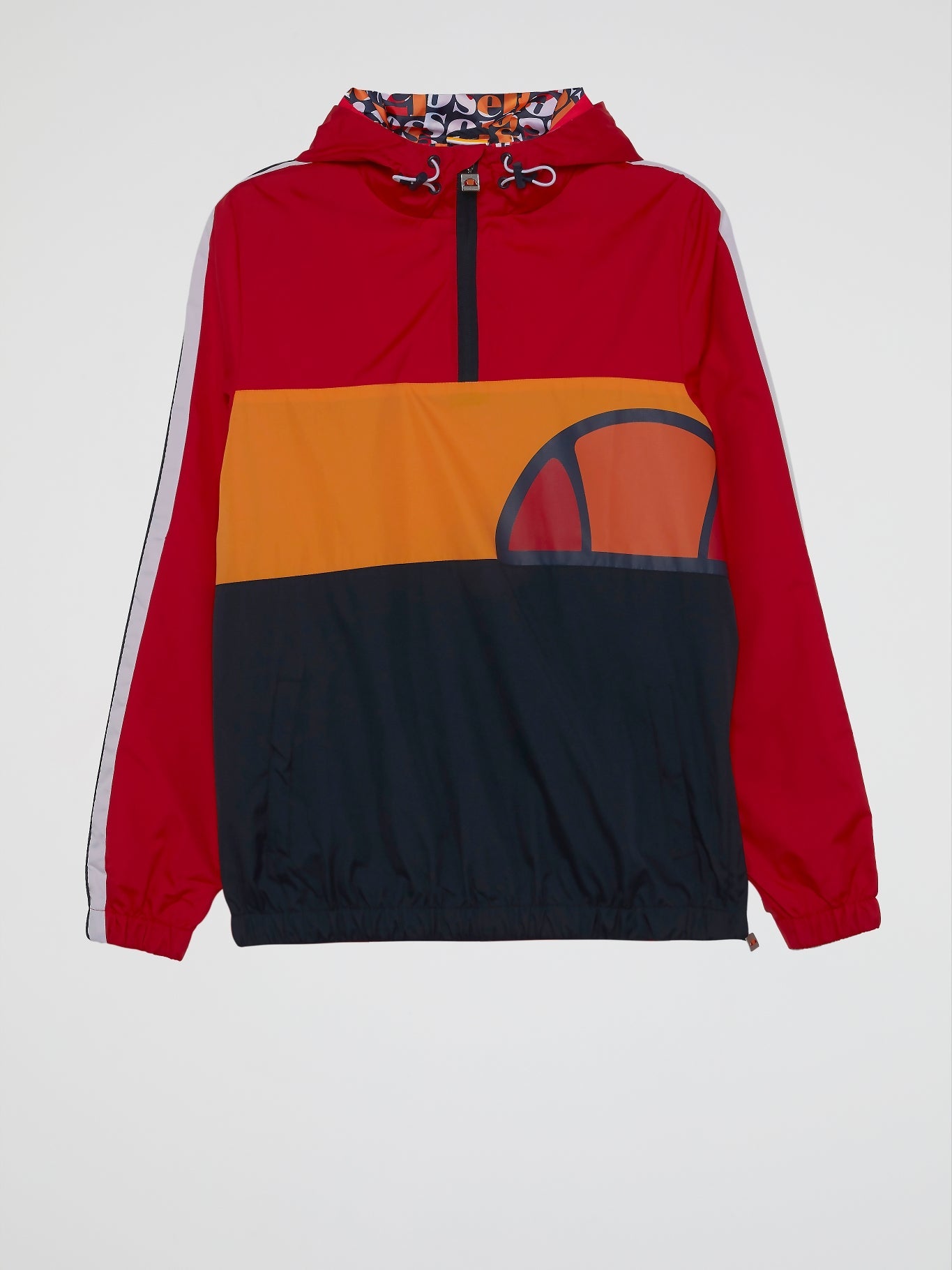 Agnolo Red Drawstring Windbreaker